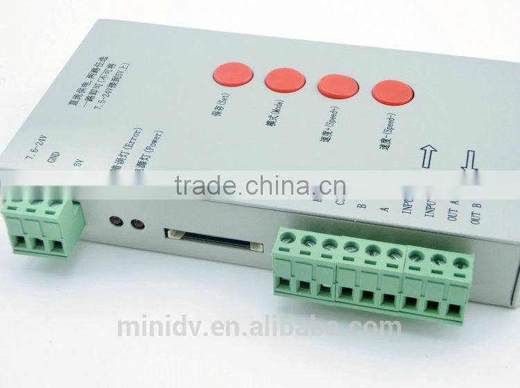 SD Card Recognizable DIY Color Changing Mode T-1000S Programmable LED Strip Controller Especially for Dream-color Changing Strip