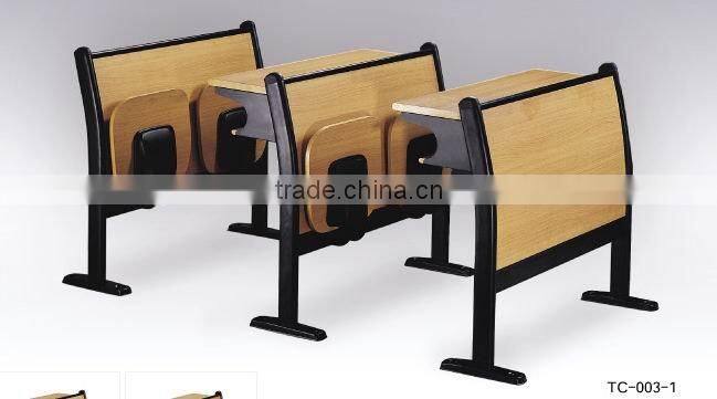 Wooden metal good price school desk with chair classroom furniture TC003-E
