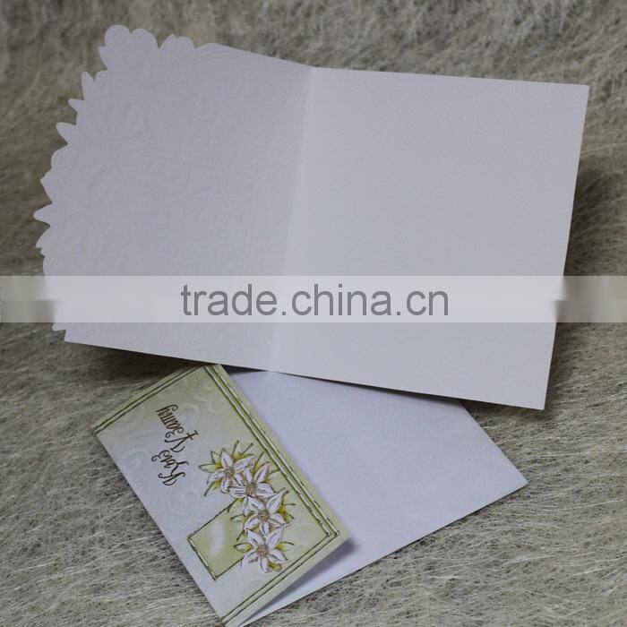 Best Quality 2016 Blank Embossed Wedding Invitations