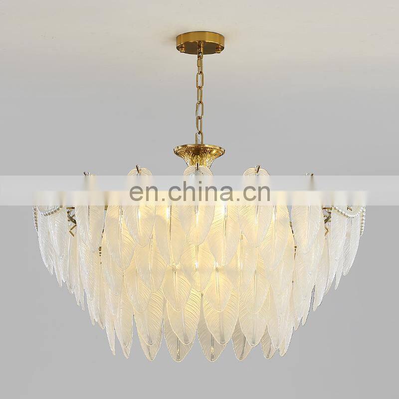 Indoor Gold Mid Century Pearl Beads Luxury Chandelier With Glass Pendant Lamp For Bedroom Decor Wedding Lighting Decor