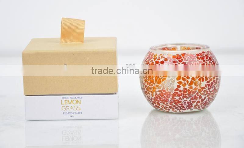 120g Scented Candle Mosaic candle Jar ,Home Decorative wax candle jar SA-2005