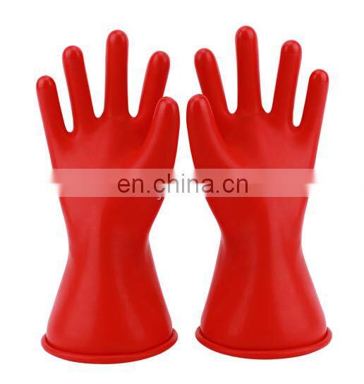 Class 00 0.5KV Long Low Voltage Electric Worker Safety Hand Protection Latex Rubber Insulating Gloves