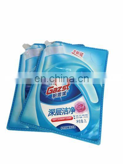Customize aluminum foil spout bags Stand up pouch spout pouch for liquid detergent