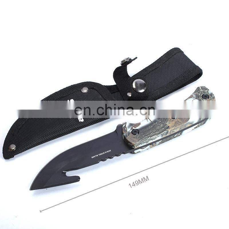 high quality wholesale stainless steel blade survival fixed blade knife for outdoor camping hiking hunting rescu