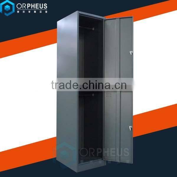 Cheap time-proof KD 2 doors storage locker, metal golf locker,school double tier steel locker