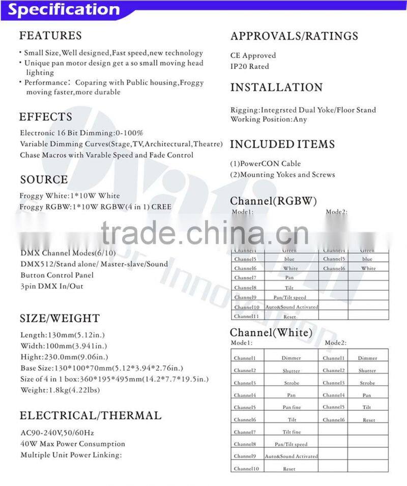 Guangzhou Dj Light 10w mini dmx console