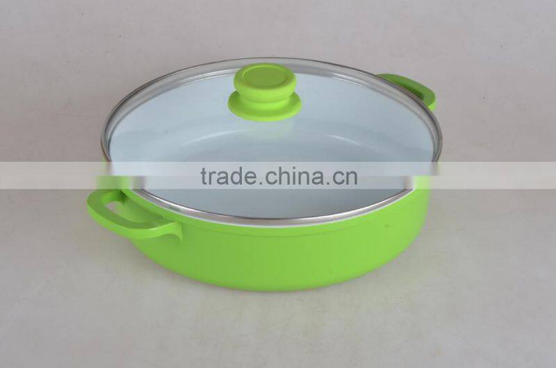 aluminum dia-cast soup pot with ceramic coating QD-DC029