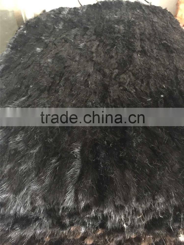 Raw Material Black Plate Style Real Mink Fur Plate For Garments