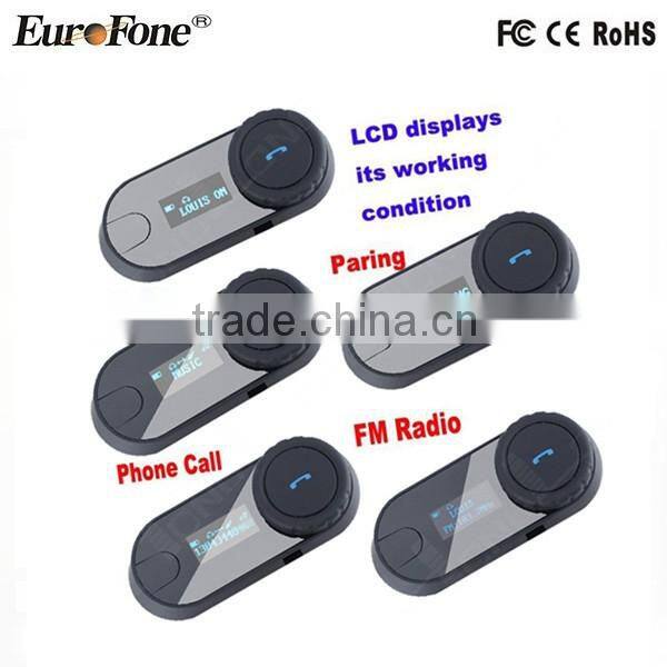 BT intercom 800M FDC-02SC W/LCD Screen Bluetooth Wireless Motorcycle Motorbike Interphone