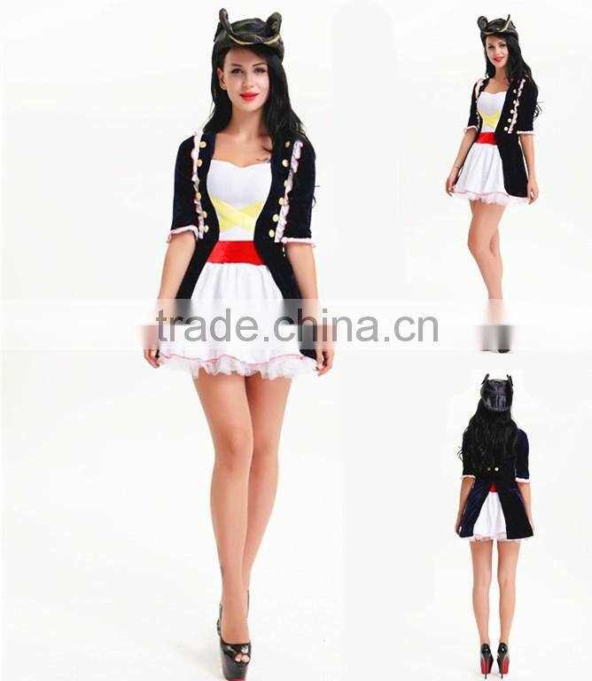 walson hot sale Ladies Pirate Wench Caribbean Buccaneer Beauty Fancy Dress Party Costume