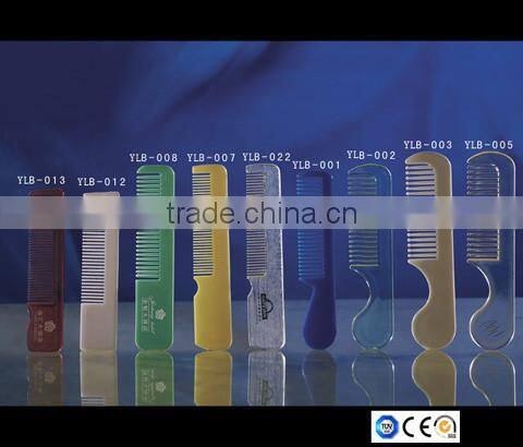 N162 Best selling whippy plastic hair styling hotel comb with color