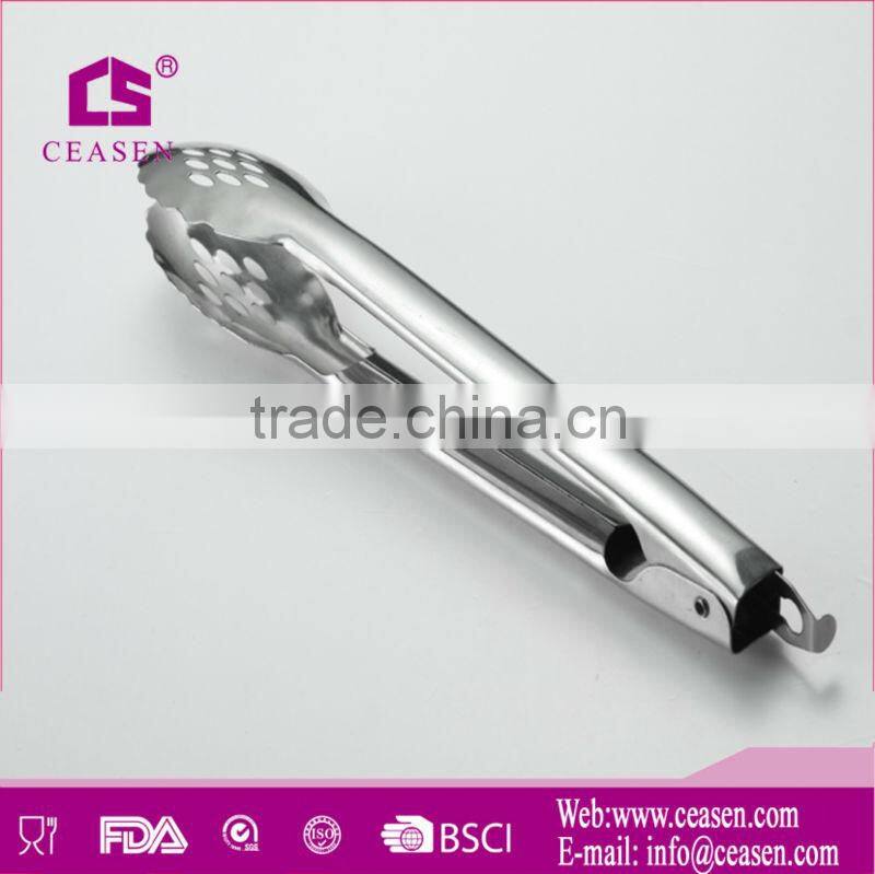 Stainless steel kitchen tongs for BBQ with TPR grill