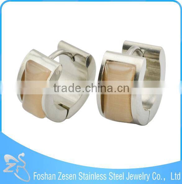 ZS13040 stainless steel hoop earrings manufacturer wholesale fashion red coral earring