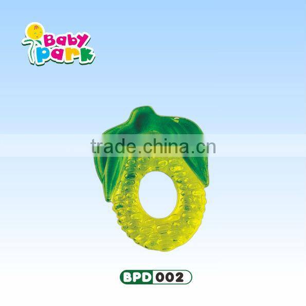 lovely high quality silicone baby water filled teether