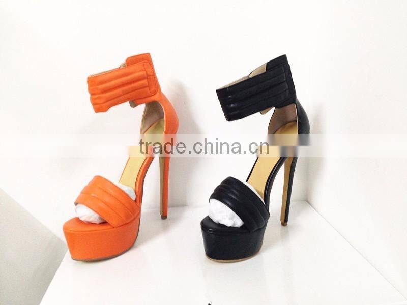 Ankle Strap Fancy Sandals China Catwalk Factory 16CM Sky High Platform Women High Heel Sandals Ladies