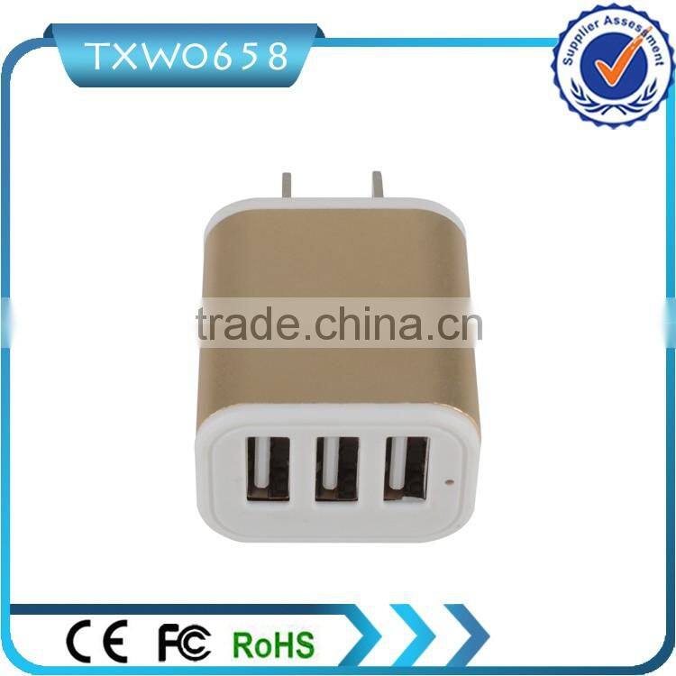 3.1A 3 USB USA Wall Charger For iPhone 6S/7