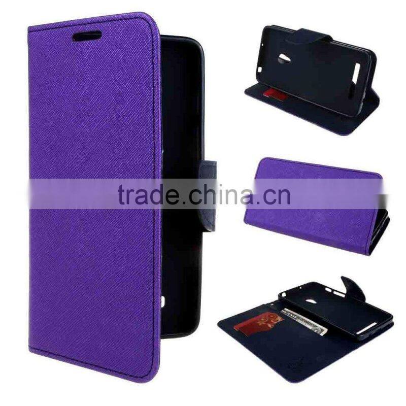 Keno Hot Selling Wallet With Card Holder PU Hybrid Leather and TPU Flip Stand Mercury Case for Asus Zenfone 5