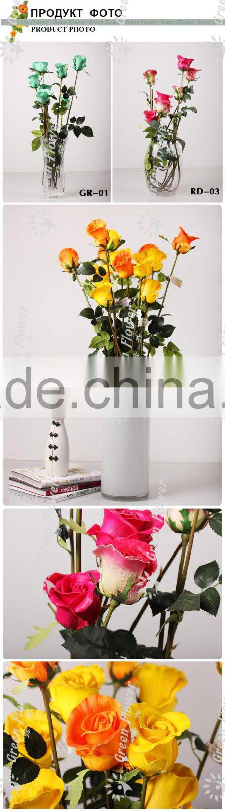 Greenflower 2016 Wholesale Real Touch Latex PU China Artificial Flowers Rose for wedding decoration