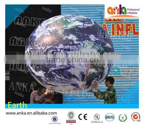 2016 hot selling planet balloon type large led inflatable moon balloon for sale