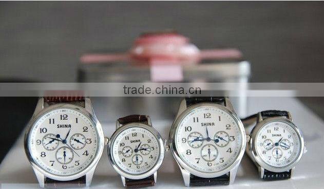 Three eye six stitches fashionable couple watches