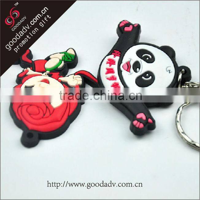 Newest creative eco-friendly soft pvc mobile keychains