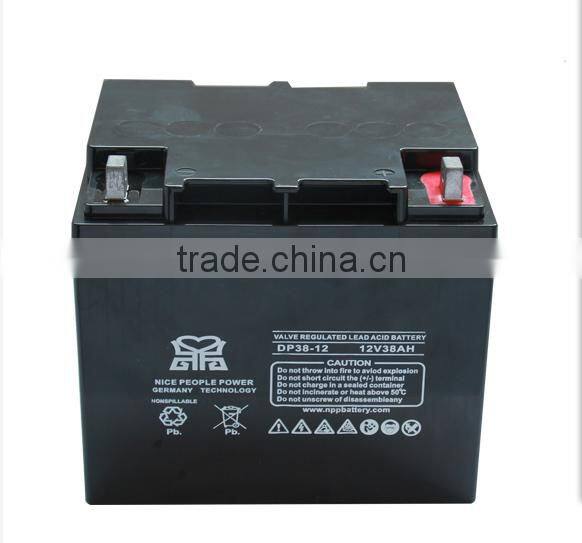 mf battery 12V38Ah Storage Solar lead acid in rechargeable Battery 24v