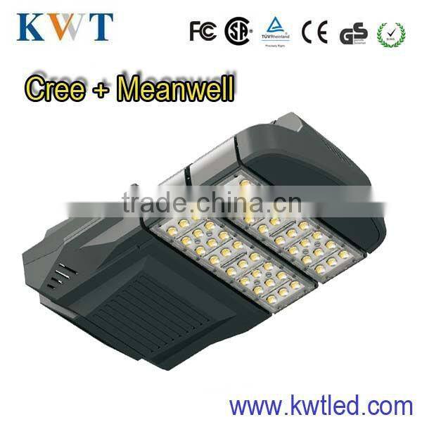 led street light lens with cree chip+MW driver 3 years guarranty road lamp