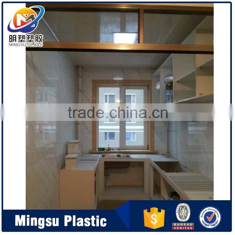 Groove decorative concrete pvc ceiling panel With Marble Grain for kitchen