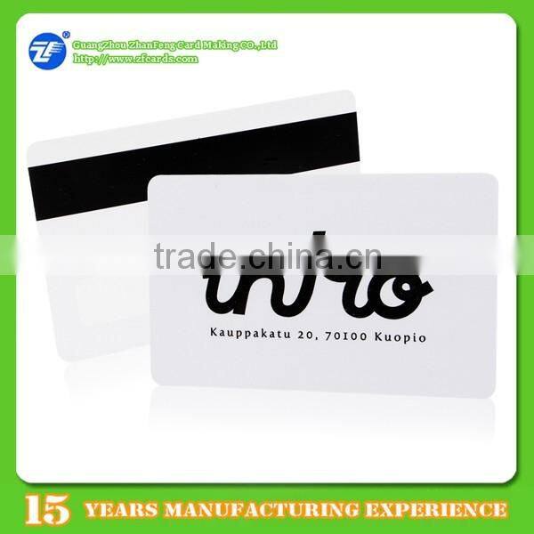 Full color printed pvc Hi-Co CR80 magnetic stripe card