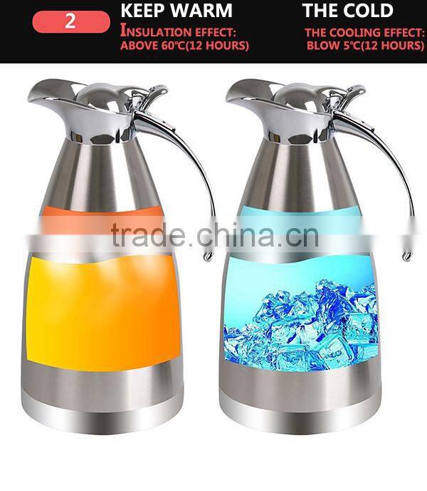 Thermal Carafe, Insulated Electric Personalized 304 Stainless Steel Insulation Jug Flask With Press Button