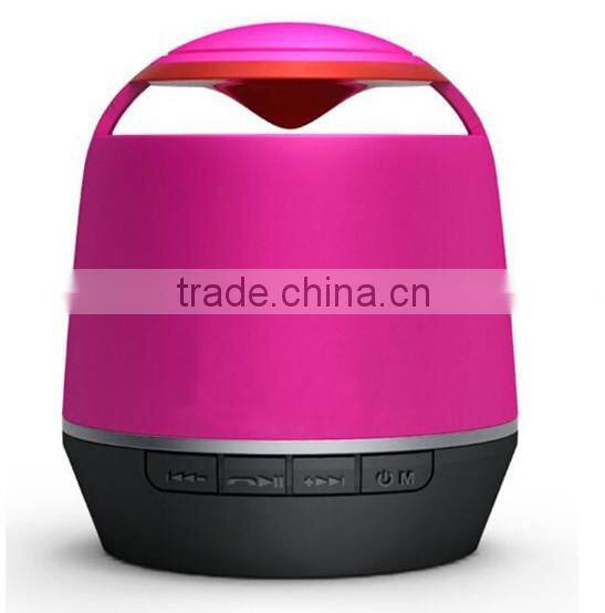 Red ball shape portable mini wireless bluetooth led speaker with fm radio