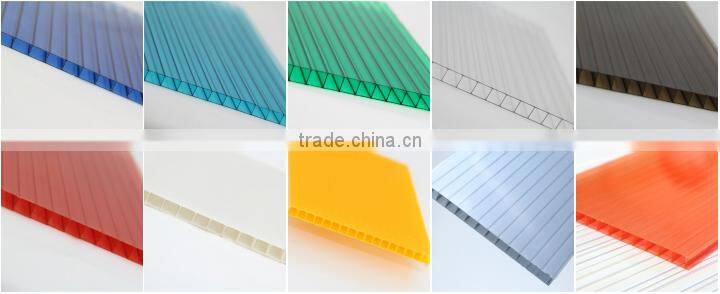 Plastic wall panels insulated roof sheets prices 16mm thickness PC hollow sheet