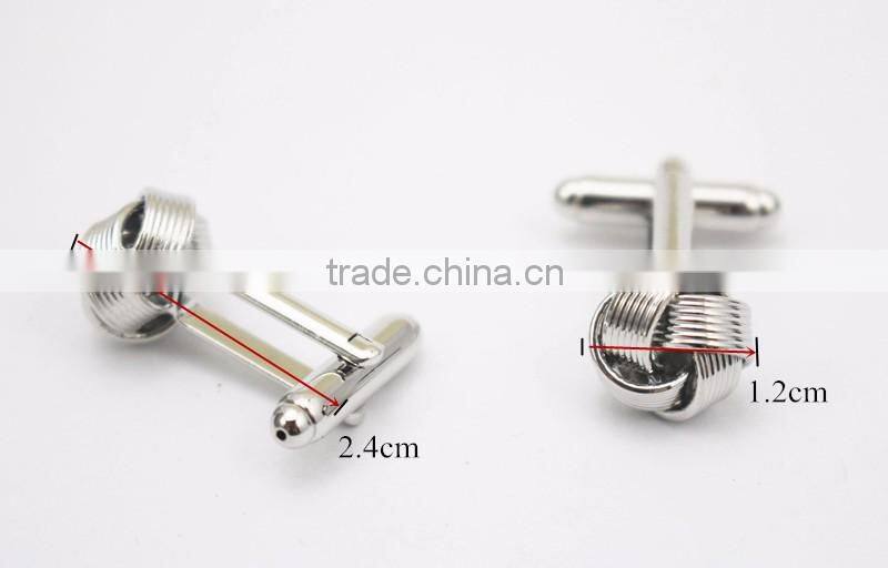 China Factory Make Brass Metal Knot Cufflinks