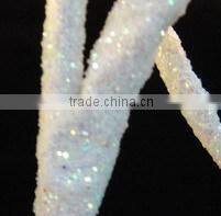 white glitter twig garland