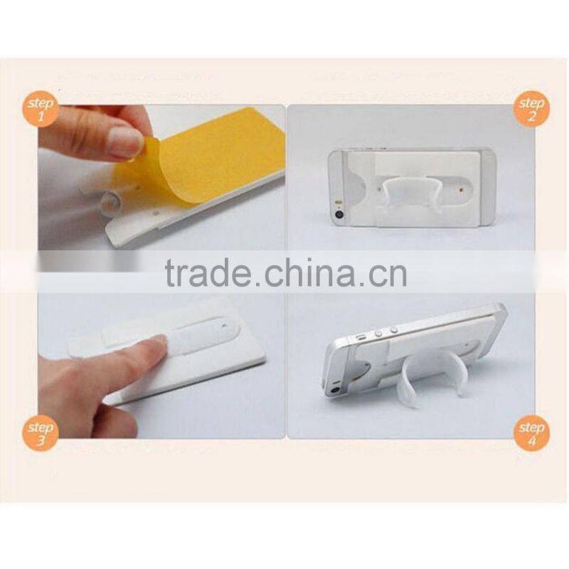 Fashionable Smart silicone card holder adhesive