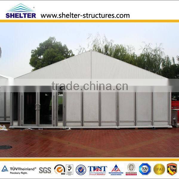 Aluminum alloy frame tent with glass wall
