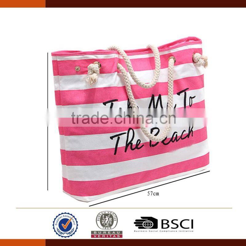 New Design Fashion Canvas Beach Bag for Ladies