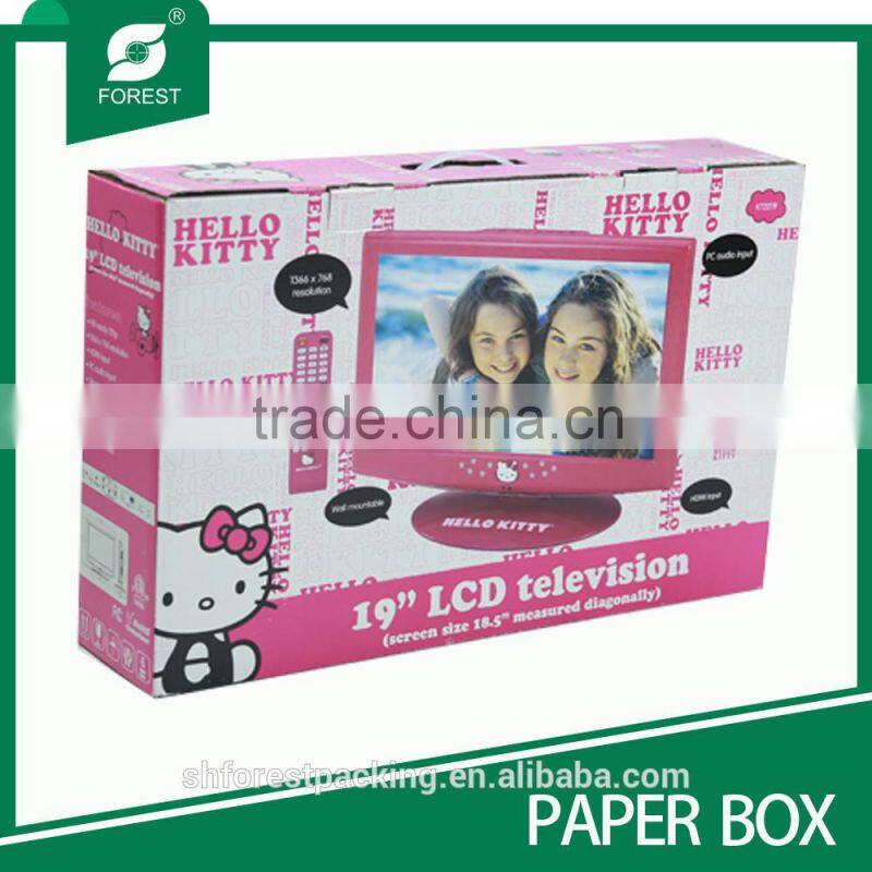 CORRUGATED GIFT LCD TELEVISION BIN