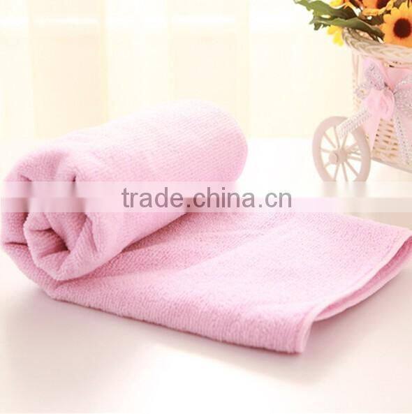 Cheap price solid color polyester microfiber face towel