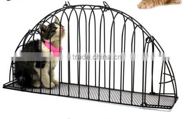 Black Iron Wire Dedicated Transport Bath Pets Cat Safe Gird Separation Cage