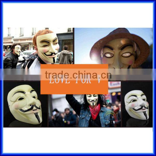Hot anonymous resin V for vendetta mask for adult costume cosplay, odor eliminating masquerade masks halloween party masks