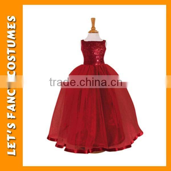 PGCC0049 latest pink lace birthday girl puffy dress