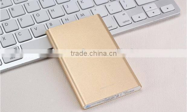 Promotional gift free laser engraving logo mi ultra slim portable powerbank with optional capacity 5000mAh and 8000mAh