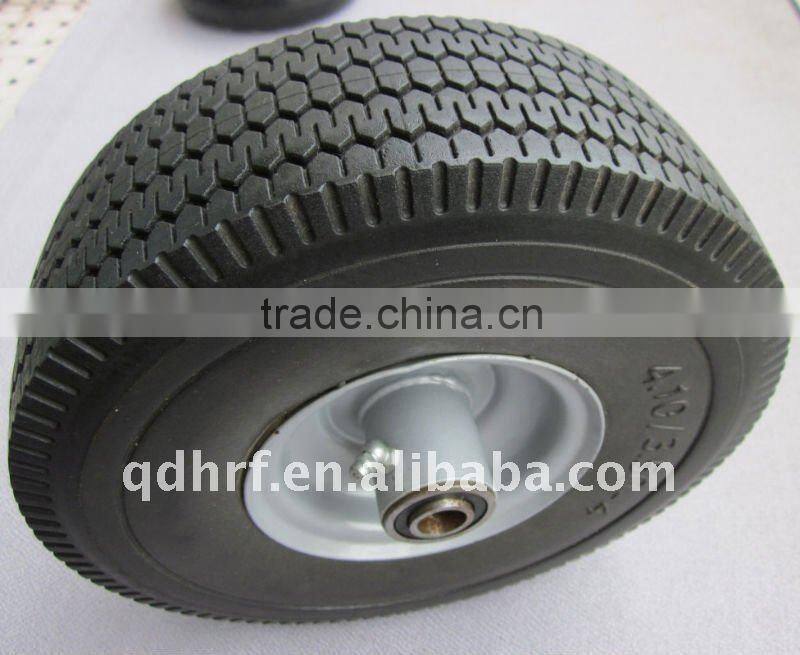 wagon solid PU foam wheel tyres 3.50-4