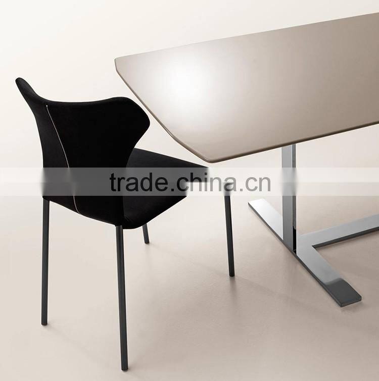 2016 Hanm popular modern stainless steel table bases funriture dining table