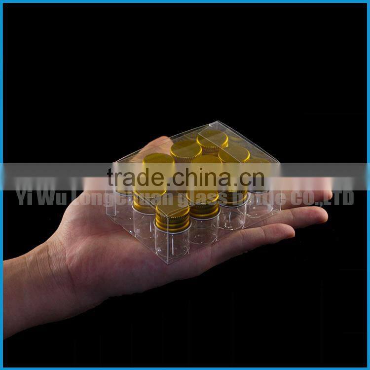 2ml small amber color glass bottle with plastic lid