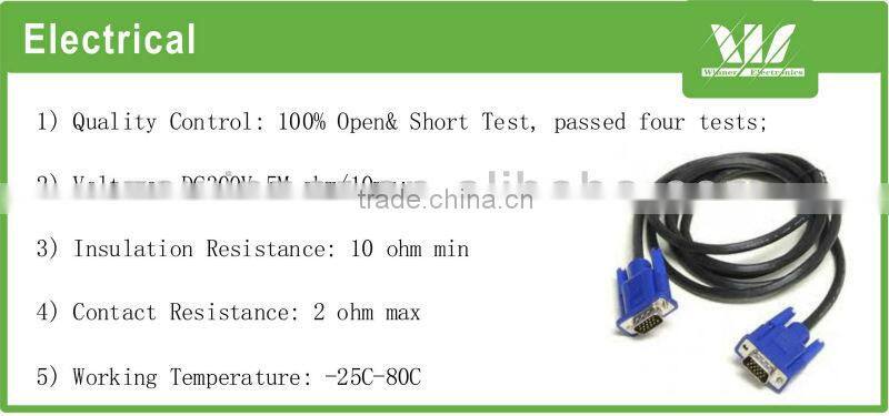 High Speed VGA cable for TVs or Monitors in A/V rooms,High Speed VGA Cable