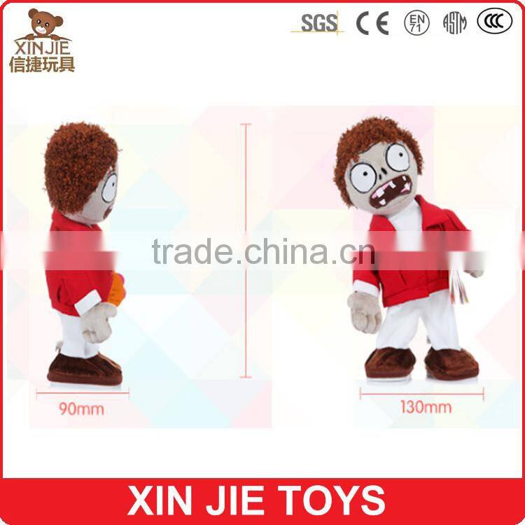 plush musical zombie toy sing zombie soft toys custom stuffed zombie toy with music