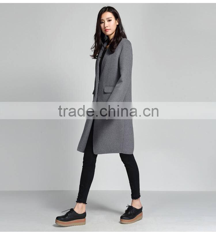Women's Single-Breasted Wool Cashmere Spring Winter Coat OEM ODM Type Clothes Factory Manufacturer Guangzhou