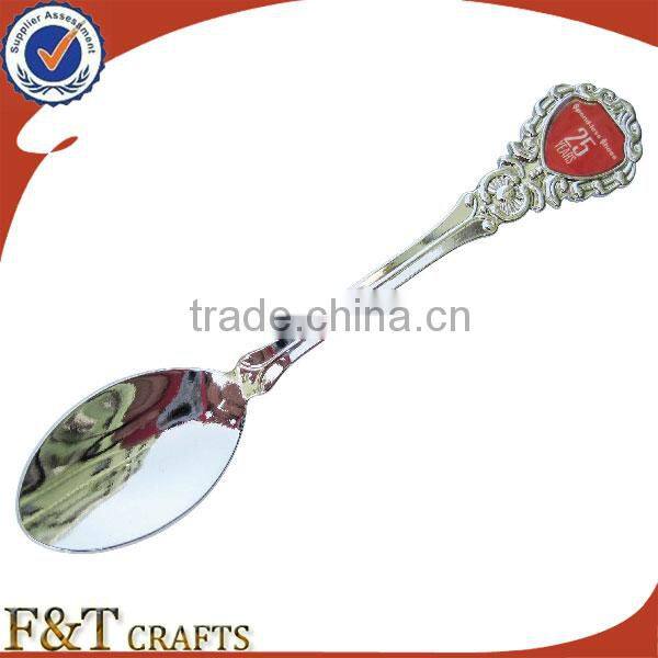 bulk souvenir pearl custom design zinc alloy collectible spoon for gifts